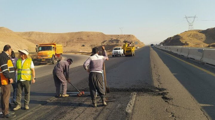 عملیات بهسازی و روکش آسفالت آزادراه رشت- قزوین